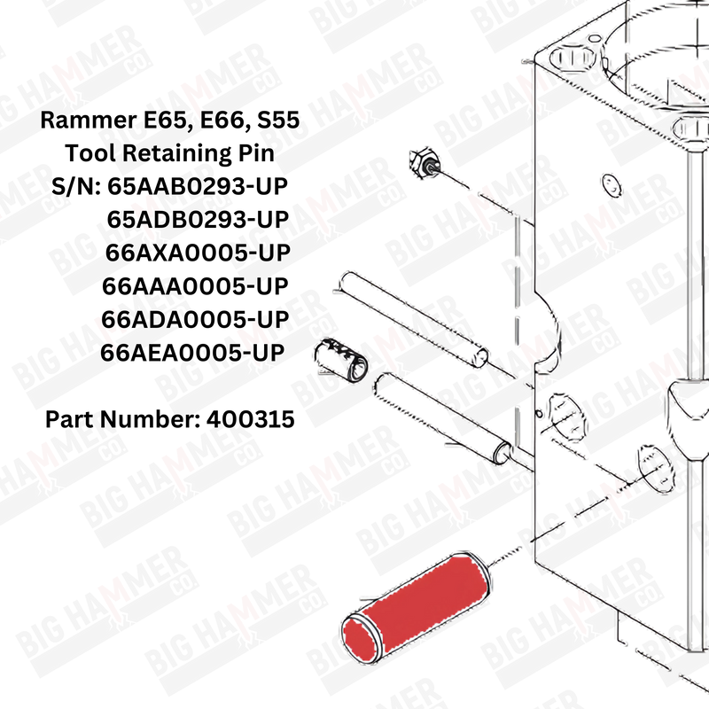 Rammer E65, E66, S55 Tool Retaining Pin