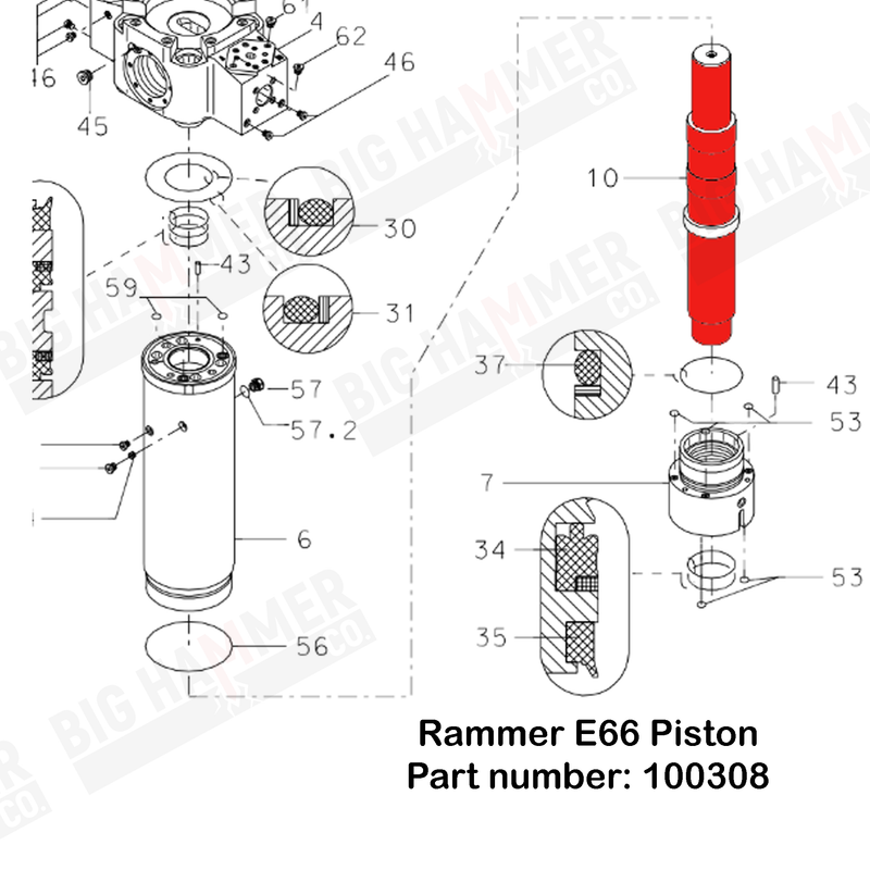 Rammer E66 Piston