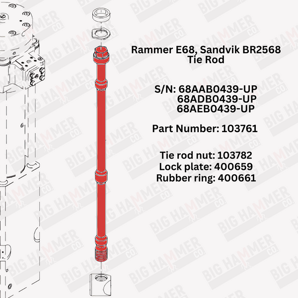 Rammer E68, Sandvik BR2568 Side Bolt Complete