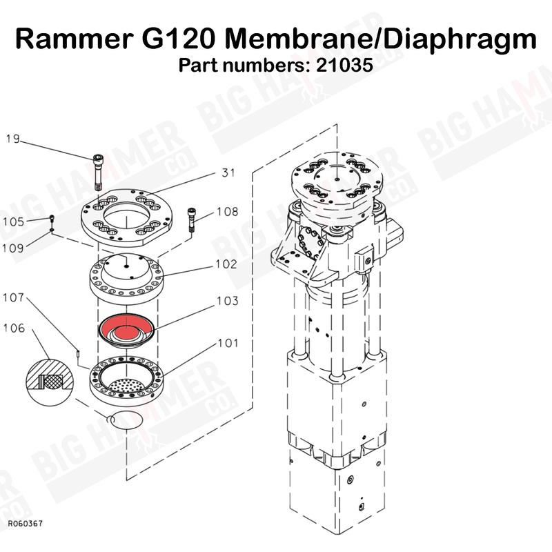 Rammer G120 Membrane/Diaphragm