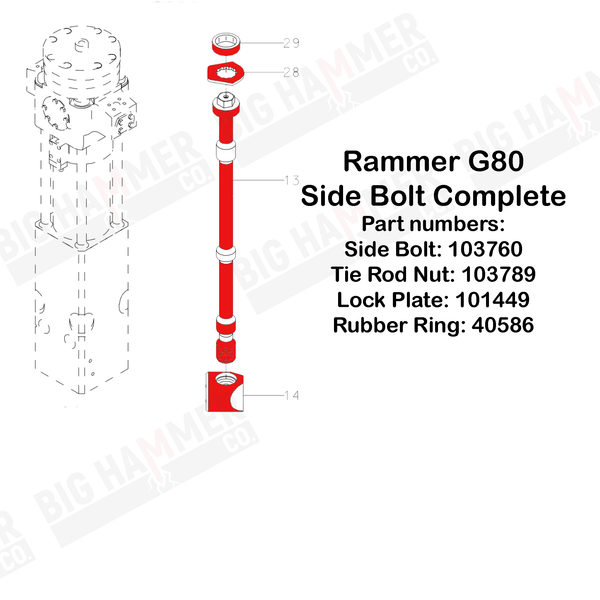 Rammer G80 Side Bolt Complete