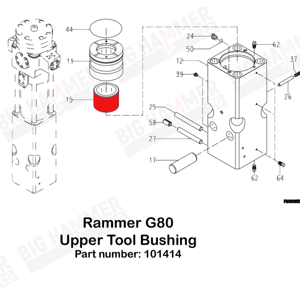 Rammer G80 Upper Bushing