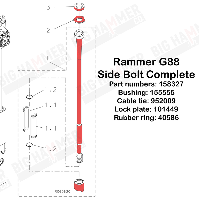 Rammer G88 Side Bolt Complete