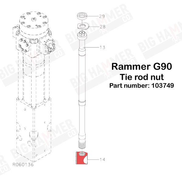 Rammer G90 Side Bolt Nut