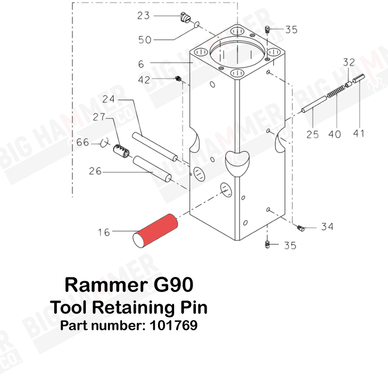 Rammer G90 Tool Retaining Pin