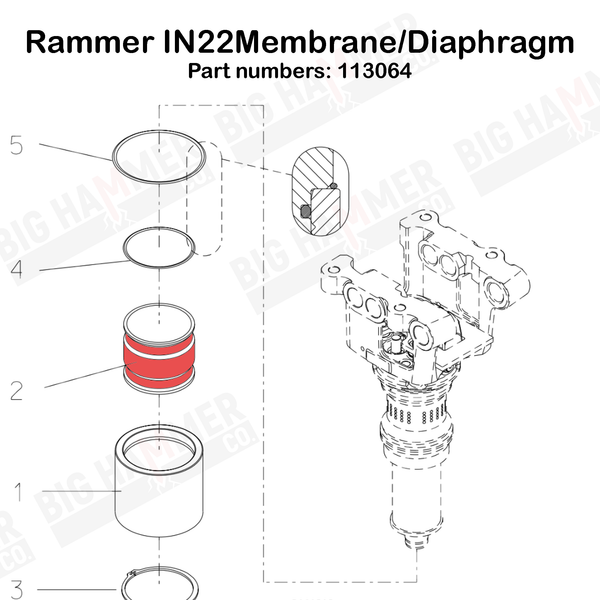 Rammer 777, IN22, 522 Membrane/Diaphragm