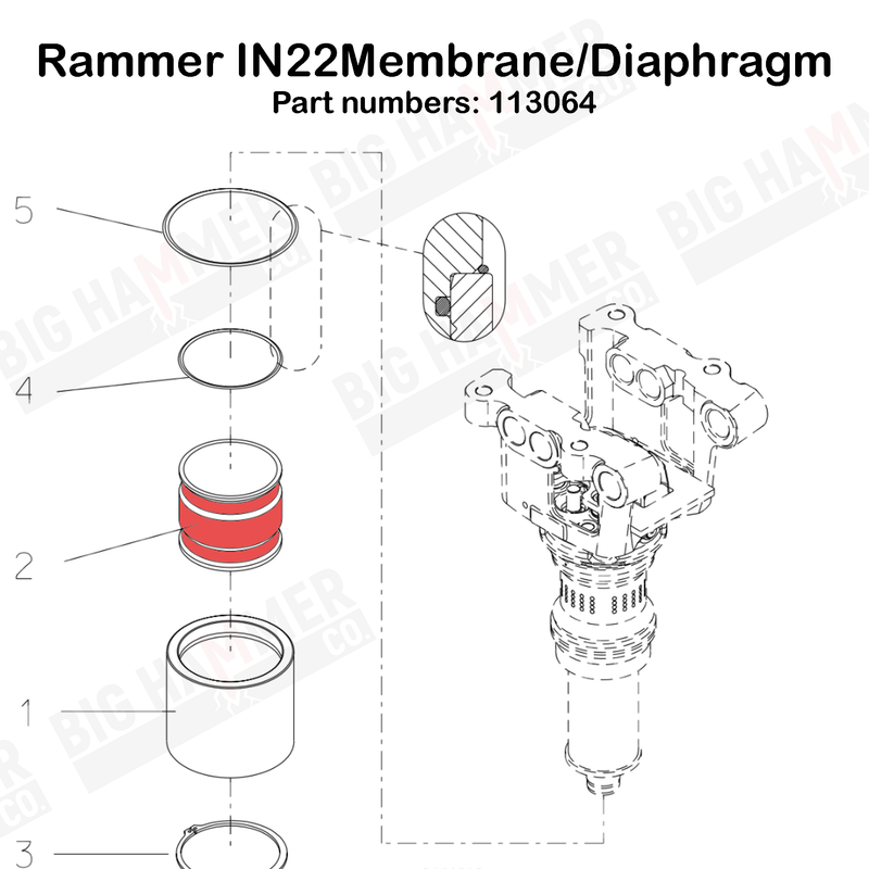 Rammer 777, IN22, 522 Membrane/Diaphragm