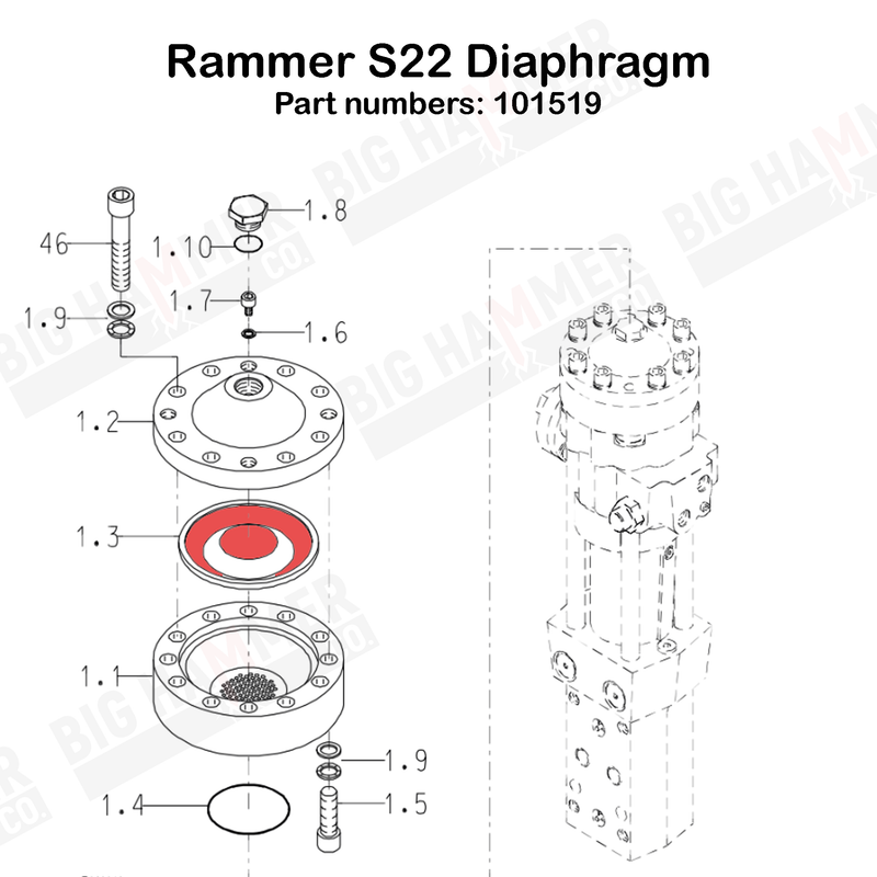 Rammer S22 Membrane/Diaphragm