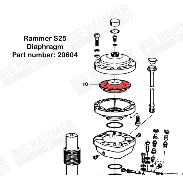 Rammer S25, S26 Low Pressure Polyurethane Membrane/Diaphragm