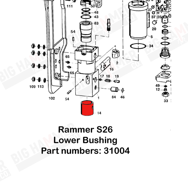 Rammer S26 Lower Bushing