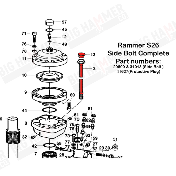 Rammer S26 Side Bolt Complete