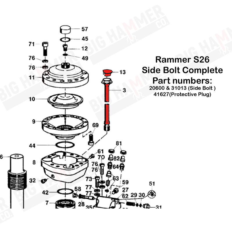 Rammer S26 Side Bolt Complete