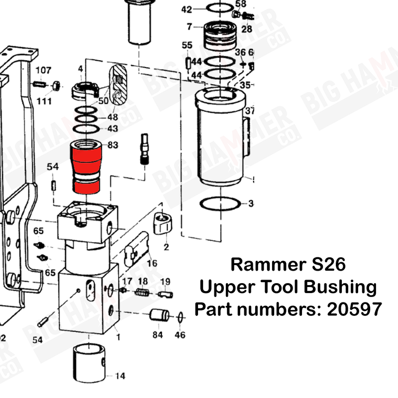 Rammer S26 Upper Bushing