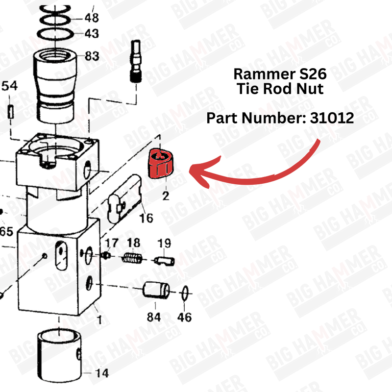 Rammer S26 Side Bolt Nut