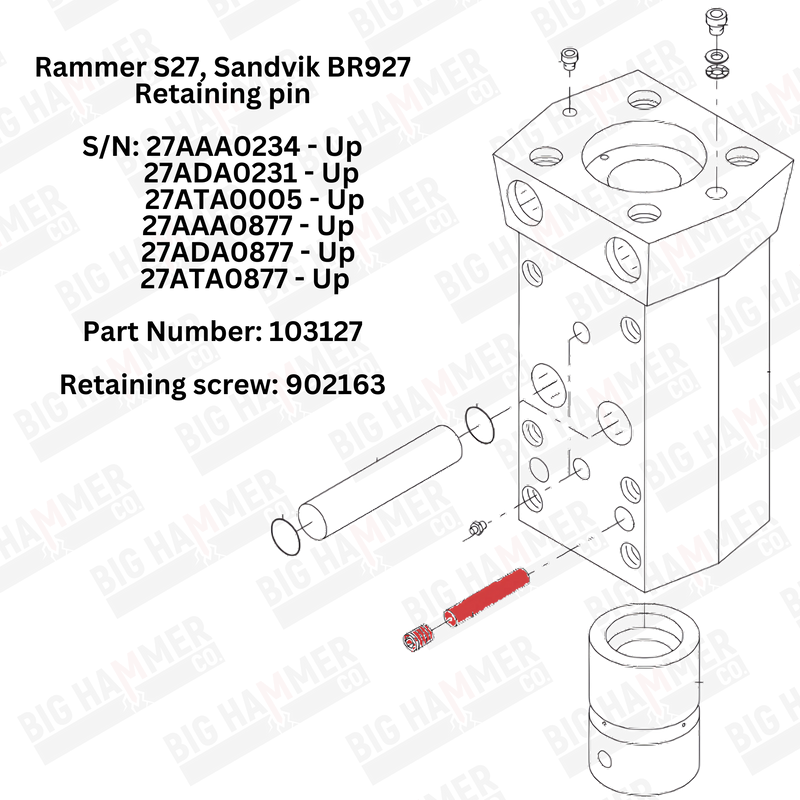 Rammer S27, Sandvik BR927 Retaining Pin
