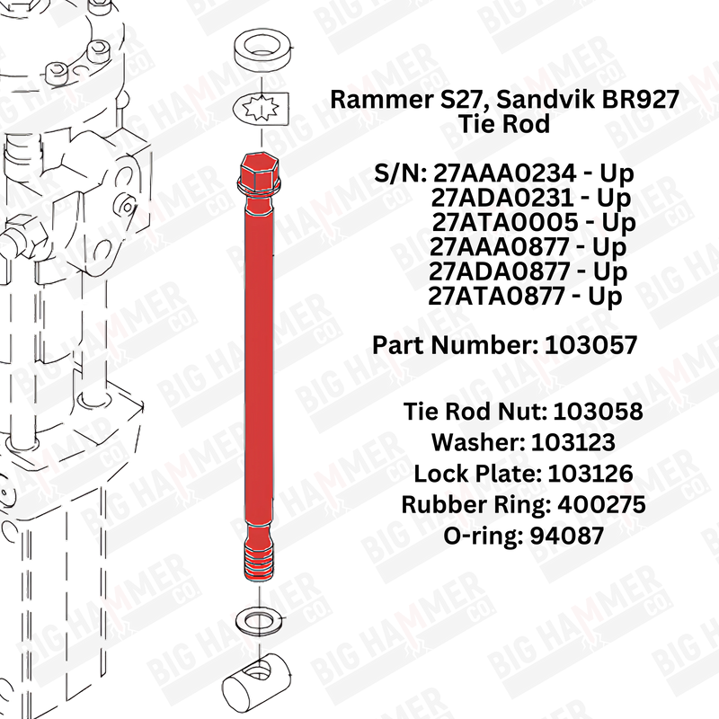 Rammer S27, Sandvik BR927 Side Bolt Complete