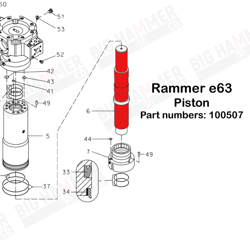 Rammer E63 Piston