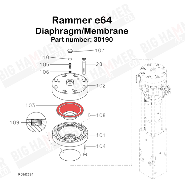 Rammer E64 Membrane/Diaphragm