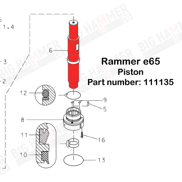 Rammer E65 Piston