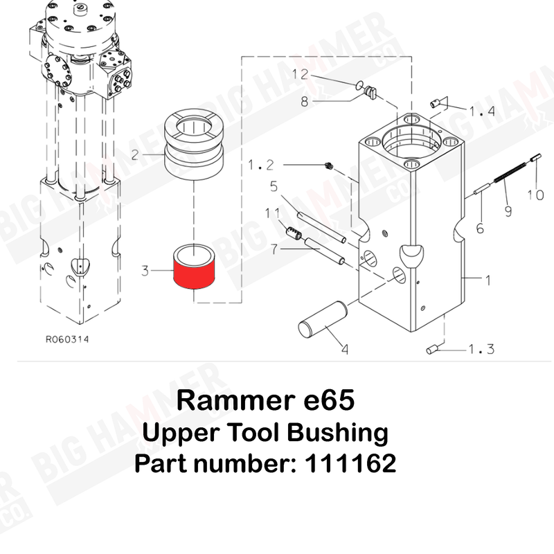 Rammer E65 Upper Bushing