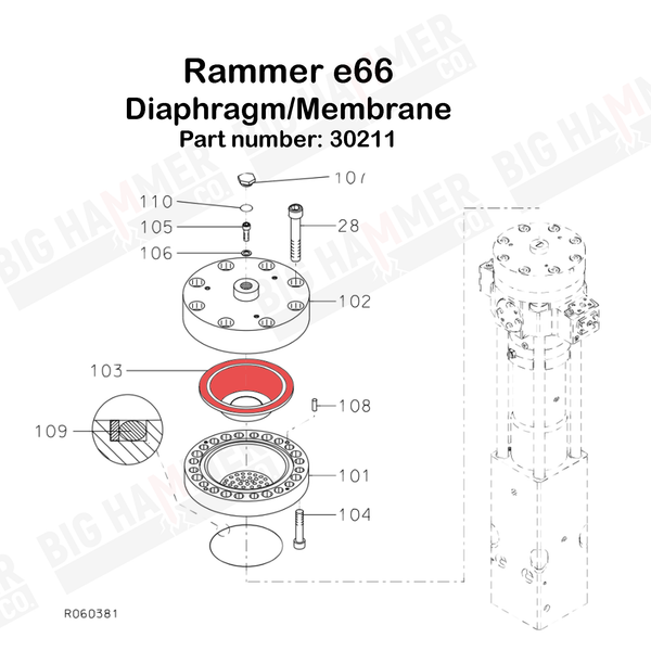 Rammer E66 Membrane/Diaphragm